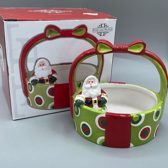 Fitz and Floyd 2008 Holiday cheer basket - Picture 4 of 11